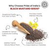 Pride of India | Black Mustard Seed 2.9 oz (82 gm) Small Dual Sifter Bottle | Gourmet & Vegan Indian Spice | Pungent/Spicy Flavor | Dry Seasoning | Gl