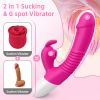 Clit Sucker Rabbit Vibrator, G Spot Sucking Vibrator with Heating, Clitoral Stimulator Suction Sex Toys for Women, Couples