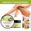 Coconut Oil Infused Intensive Tanning Butter 100g Ultra Moisturizing Bronzing Boost Cream Non Greasy Sun Tan Accelerator for Outdoor Beach & Indoor Ta