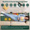 Full Body Electric Massage Mat Heating Vibration Massage Pad Cushion Back Massage Mattress Chair Pad with Neck Foot Massage Head Pillow and Cloth Lumb