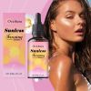 Sunless Tanning Serum Natural Dark Bronze Glow Quick Absorb Streak-Free Body Bronzing Oil Lightweight Self Tanner for Beach Vacation Outdoor Skin Bron
