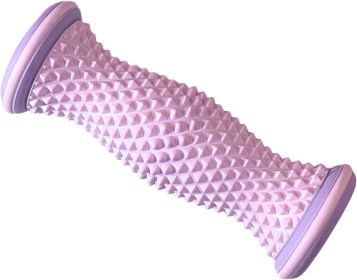 Ergonomic Foot Massager Roller - for Plantar Fasciitis Relief, Portable Reflexology Tool (Gray) (Color: purple)