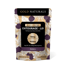 5 mg Entourage Δ9 Hemp Gummies – Utah Compliant, Full-Spectrum Calm & Relaxation (Flavor: Blackberry, size: 30 PACK)