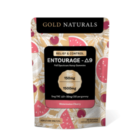 5 mg Entourage Δ9 Hemp Gummies – Utah Compliant, Full-Spectrum Calm & Relaxation (Flavor: Watermelon Cherry, size: 30 PACK)