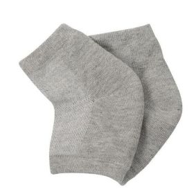 Moisturizing Heel Socks for Cracked Heel - Gel Sock 1 Pair/2pcs (Color: Grey)