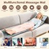 Flannel / PU Material Options - 1 Pc Full Body Massage Mat Multifunctional Massage Chair Pad with Heat Timer Shiatsu Neck Massager Carry Bag Earplugs