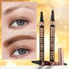 3 Colors Quad Wild Eyebrow Eyebrow Pencil Waterproof Non-Halogenating Extremely Fine Liquid Water Eyebrow Pencil